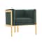 Manhattan Comfort Paramount Accent Armchair in Forest Green and Polished Brass, PK2 2-AC053-GR - alternate 3